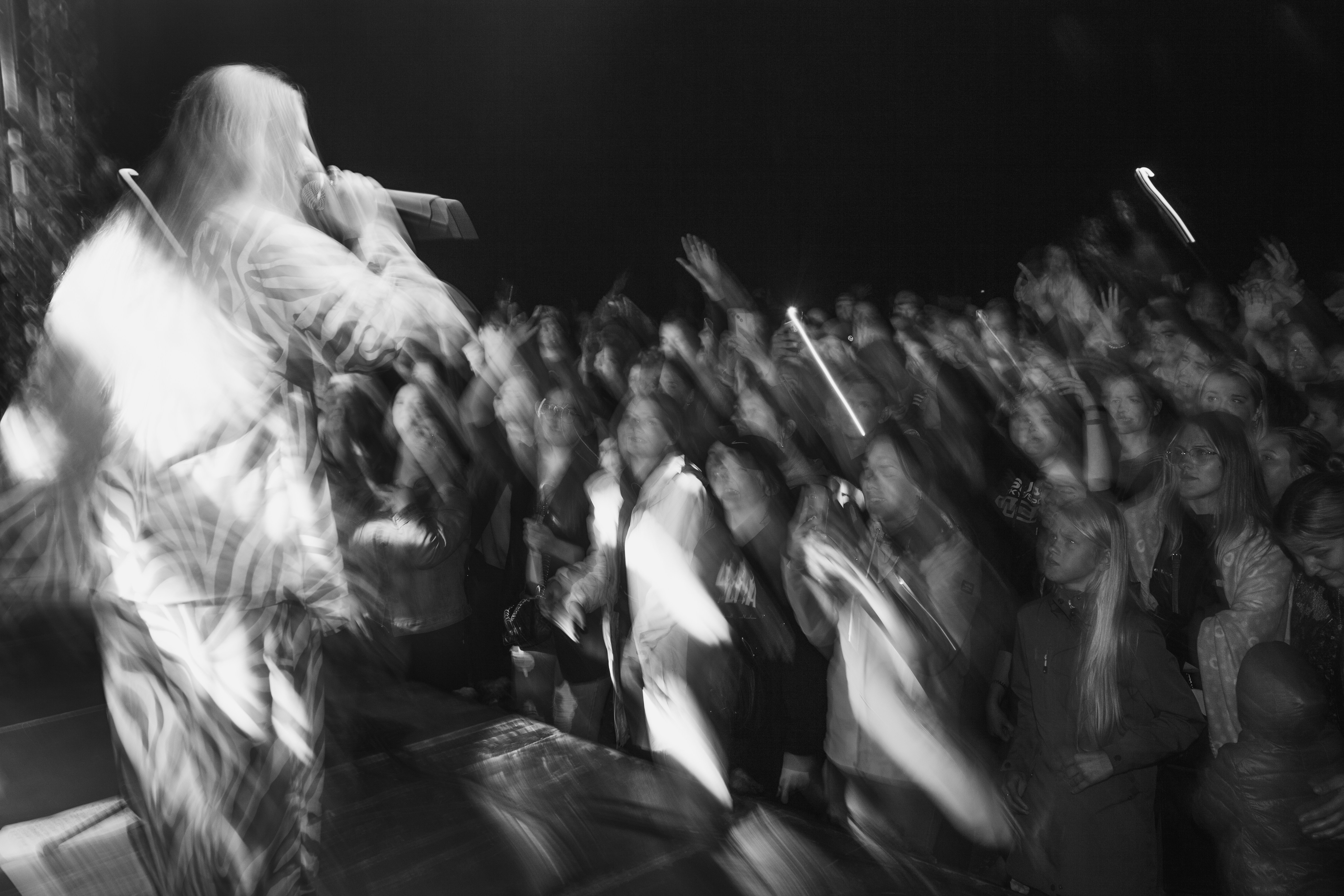 Singer performing a concert